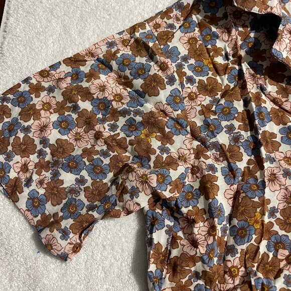 SELFIE Womens Cropped Tie Front Button-Down Top, Size XS, NWT - Picture 10 of 14